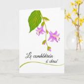 Carte Le comhbhrón ó chroí Sympathie en gaélique Botaniq (Fleur jaune)