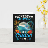 Carte Le compte à rebours est terminé C'est l'heure de l (Fleur jaune)