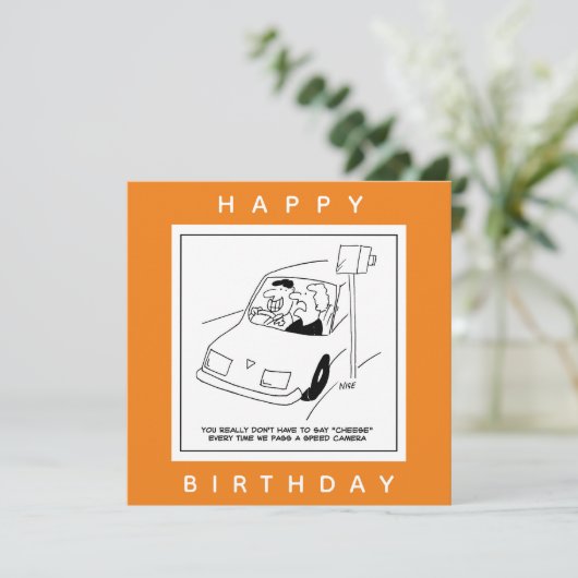 Carte Le conducteur dit du fromage en passant une caméra (Debout devant)