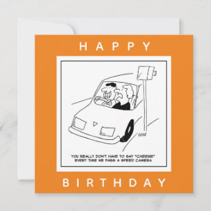 Carte Le conducteur dit du fromage en passant une caméra