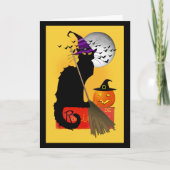 Carte Le Conversation Noir Halloween Witch (Devant)