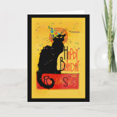 Carte Le Conversation Noir Joyeux anniversaire (Devant)