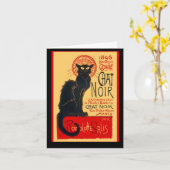 Carte Le Conversation Noir, Le Chat Noir, L'Art Indépend (Fleur jaune)
