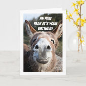 CARTE **LE COOL DONKEY DIT "JEUX ANNIVERSAIRE" PAPA (Fleur jaune)