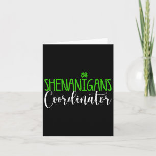 Carte Le coordinateur de Shenanigans Happy Jour de la Sa