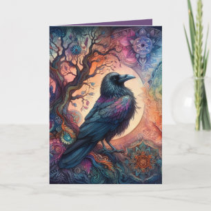 Carte Le Corbeau de la vie Mandala Pagan