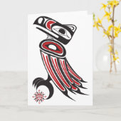 Carte Le corbeau vole le soleil (Fleur jaune)