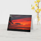 Carte Le coucher du soleil de Winnebago de lac (Fleur jaune)