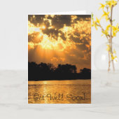 Carte Le coucher du soleil merveilleux obtiennent bien (Fleur jaune)