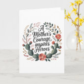 Carte Le courage d'une mère inspire les héros (Fleur jaune)