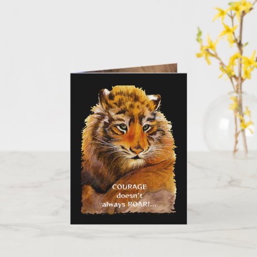 Carte Le courage n'est pas toujours ROAR (Fleur jaune)