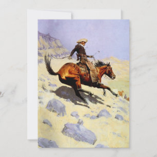 Carte Le Cowboy par Remington, Cavalerie Militaire Vinta