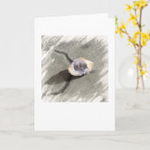Carte Le crabe Shell de plage de grue cardent (Fleur jaune)