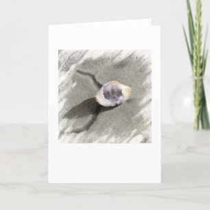 Carte Le crabe Shell de plage de grue cardent
