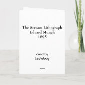 Carte Le cri d'Edvard Munch (Dos)