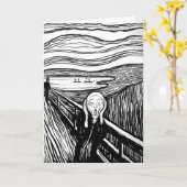 Carte Le cri d'Edvard Munch (Fleur jaune)
