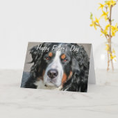 Carte Le DA du père heureux d'image de photo de chien de (Fleur jaune)