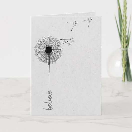 Carte Le dandelion noir croient inspiration (Devant)