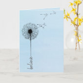 Carte Le dandelion noir croient inspiration (Fleur jaune)