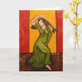 Carte le danseur (Fleur jaune)