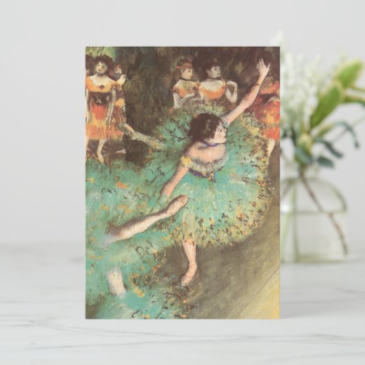 Carte Le Danseur Vert par Edgar Degas, Ballet Vintage (Debout devant)