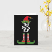Carte Le Data Elf drôle Analyste de Noël scientifique Ma (Fleur jaune)