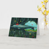 Carte Le dauphin et le crabe étaient amis (Fleur jaune)
