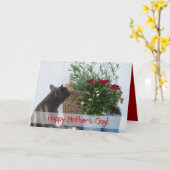 Carte Le Day de Cat et Roses Happy Mother ! (Fleur jaune)