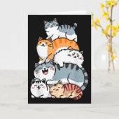 Carte Le de chats Kitty drôles mignon amateur de chat po (Fleur jaune)