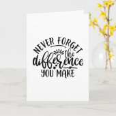 Carte Le Design Enseignant N'Oublie Jamais La Différence (Fleur jaune)