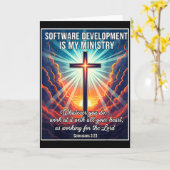 Carte Le développement de logiciels chrétiens est mon mi (Fleur jaune)