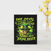 Carte Le diable m'a chuchoté je viens pour vous je (Fleur jaune)