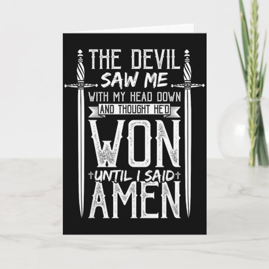 Carte Le diable m'a vu et a pensé qu'il avait gagné jusq (Devant)