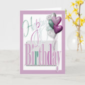 Carte Le diamant d'amusement de "joyeux anniversaire" (Fleur jaune)