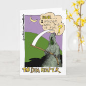 Carte Le Dim Reaper Drôle Drôle Halloween Dons de dessin (Fleur jaune)