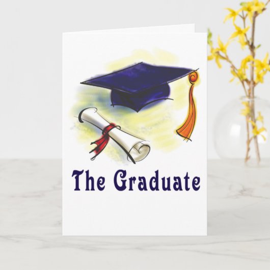 Carte Le diplômé (Fleur jaune)