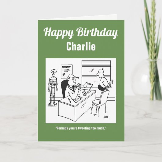 Carte Le docteur dit que son patient tweete trop (Devant)