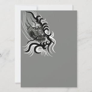 Carte Le dragon chinois à la toiture de tatouage