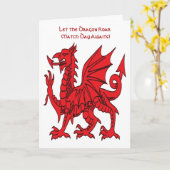 Carte Le Dragon Rouge Force Fierté et Unité (Fleur jaune)