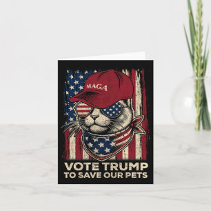 Carte Le drapeau américain vote Trump pour sauver nos an