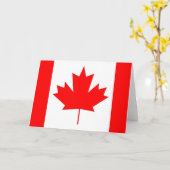Carte Le drapeau du Canada, Joyeuse fête du Canada (Fleur jaune)