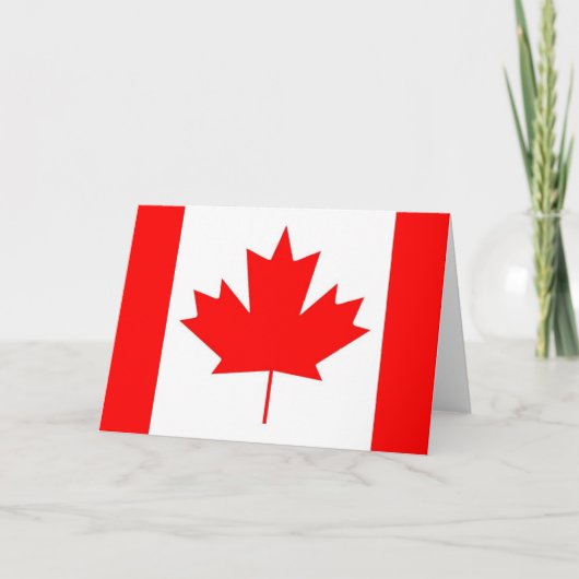 Carte Le drapeau du Canada, Joyeuse fête du Canada (Devant)