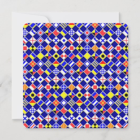 Carte le drapeau nautique Checkered de l'effet 3D couvre (Devant)