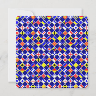 Carte le drapeau nautique Checkered de l'effet 3D couvre
