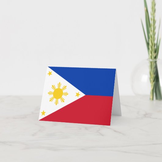 Carte Le drapeau philippin (Devant)