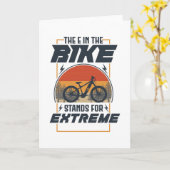 Carte Le E Dans Le Vélo Signifie Extrême (Fleur jaune)