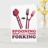 Carte Le fait de cuillérer mène à une histoire d'amour f (Fleur jaune)