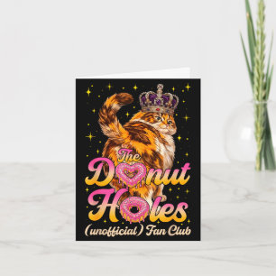 Carte Le fan club des trous de donut mème de chat drôle