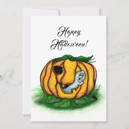 Carte Le fantôme d'Halloween (Devant)