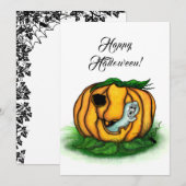 Carte Le fantôme d'Halloween (Devant / Derrière)